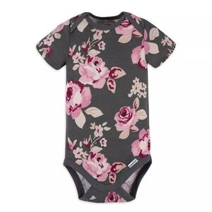 Gerber Moderm Moments Floral short sleeve onesie size 12 months new